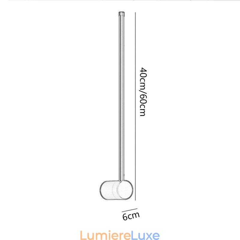 Lampe murale longue moderne, lampe de chevet décorative
