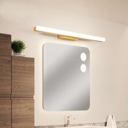 Applique murale moderne en bois massif avec miroir