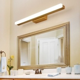 Applique murale moderne en bois massif avec miroir