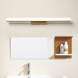 Applique murale moderne en bois massif avec miroir