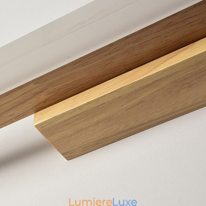 Applique murale moderne en bois massif avec miroir
