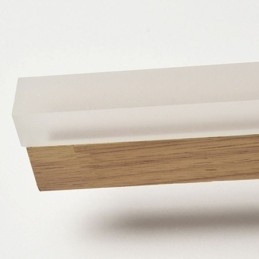 Applique murale moderne en bois massif avec miroir