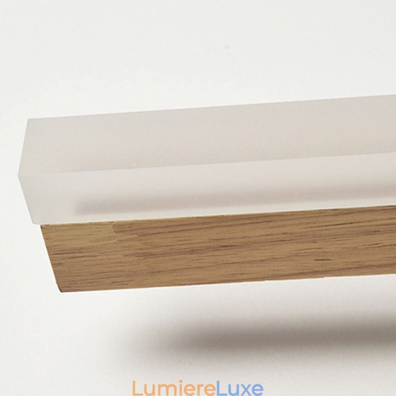 Applique murale moderne en bois massif avec miroir