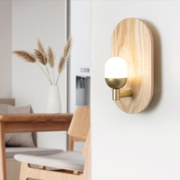 Applique murale décorative en bois pour entrée, allée, chevet, style nordique