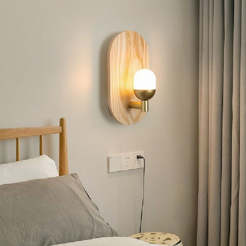Applique murale décorative en bois pour entrée, allée, chevet, style nordique