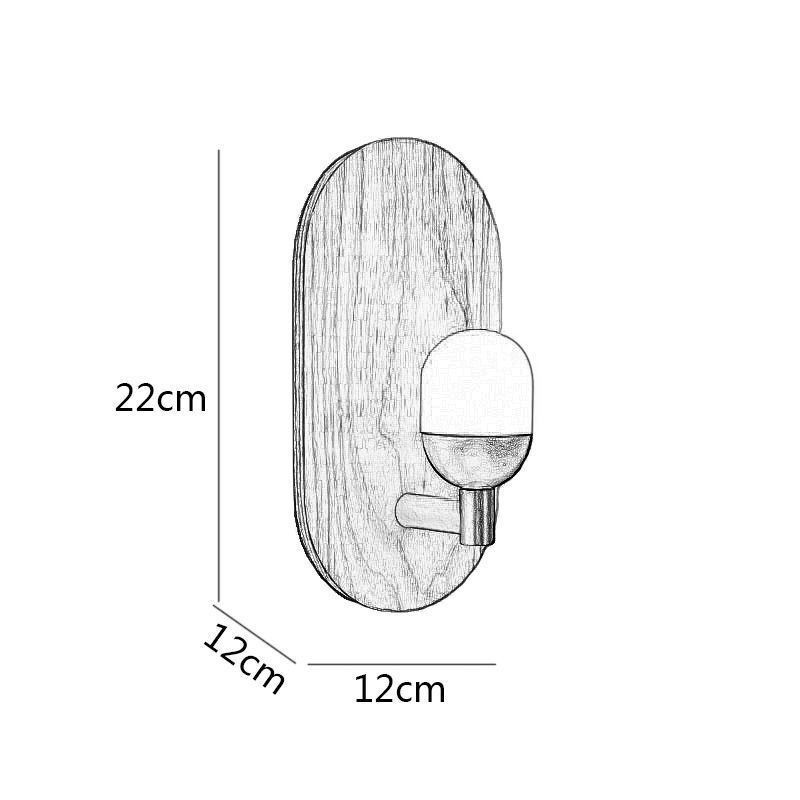 Applique murale décorative en bois pour entrée, allée, chevet, style nordique