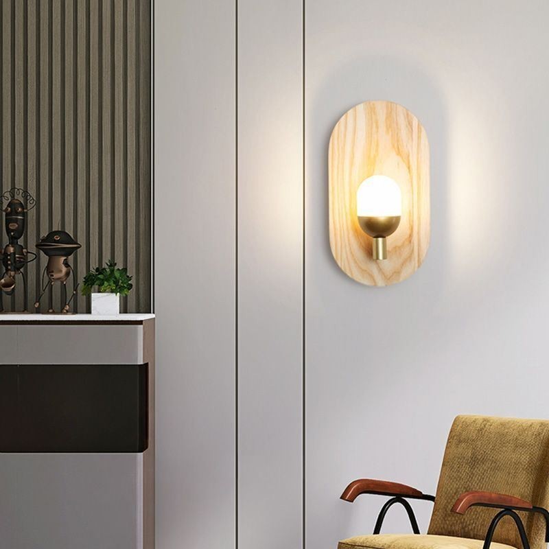 Applique murale décorative en bois pour entrée, allée, chevet, style nordique