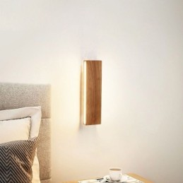 Applique murale moderne en bois pour entrée, couloir, chevet, style nordique