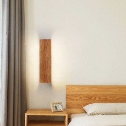 Applique murale moderne en bois pour entrée, couloir, chevet, style nordique