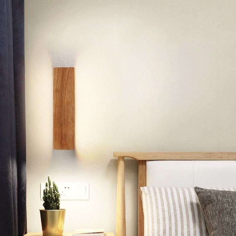 Applique murale moderne en bois pour entrée, couloir, chevet, style nordique