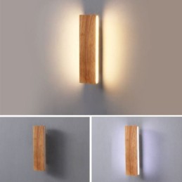 Applique murale moderne en bois pour entrée, couloir, chevet, style nordique