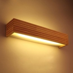 Appliques murales en bois de style japonais pour salle de bain et maison