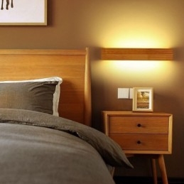 Appliques murales en bois de style japonais pour salle de bain et maison