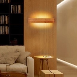 Appliques murales en bois de style japonais pour salle de bain et maison