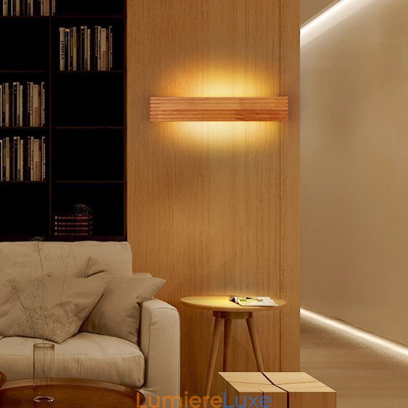 Appliques murales en bois de style japonais pour salle de bain et maison