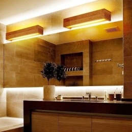 Appliques murales en bois de style japonais pour salle de bain et maison