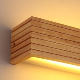 Appliques murales en bois de style japonais pour salle de bain et maison