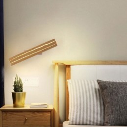 Applique murale moderne en bois pour entrée, couloir, chevet, style nordique