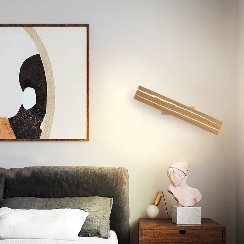 Applique murale moderne en bois pour entrée, couloir, chevet, style nordique