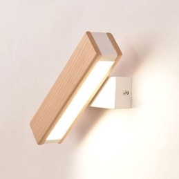Applique murale européenne en bois massif, éclairage de chevet, lampes modernes et simples