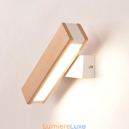 Applique murale européenne en bois massif, éclairage de chevet, lampes modernes et simples Applique murale européenne en bois massif, éclairage de chevet, lampes modernes et simples