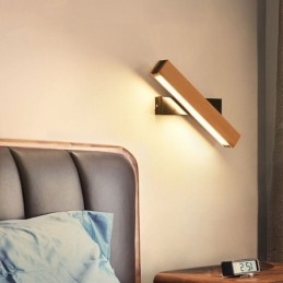 Applique murale européenne en bois massif, éclairage de chevet, lampes modernes et simples