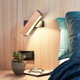 Applique murale européenne en bois massif, éclairage de chevet, lampes modernes et simples
