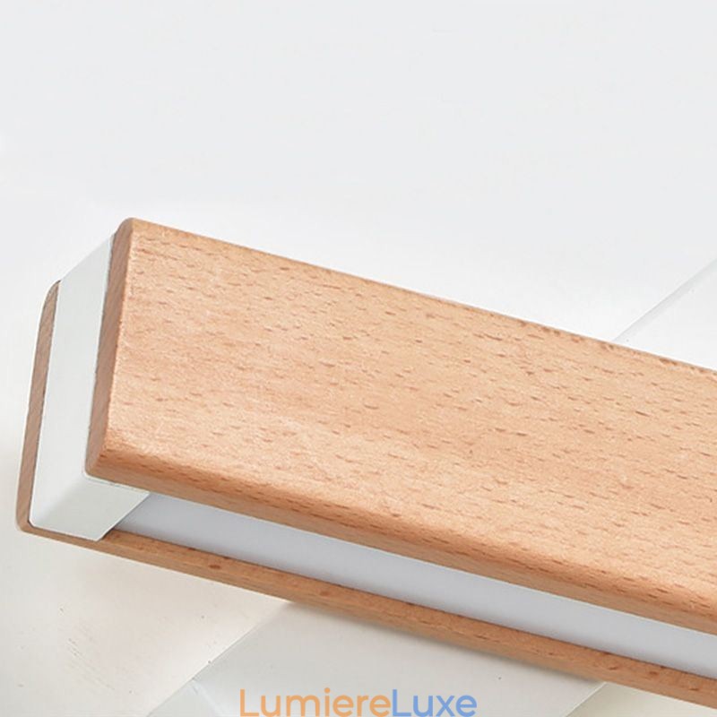 Applique murale européenne en bois massif, éclairage de chevet, lampes modernes et simples