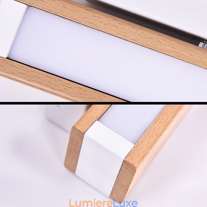 Applique murale européenne en bois massif, éclairage de chevet, lampes modernes et simples