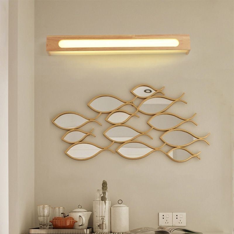Applique murale moderne en bois pour entrée, couloir, chevet, style nordique