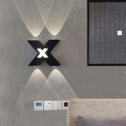 Applique murale Art Déco en aluminium, éclairage d'intérieur vers le haut et vers le bas