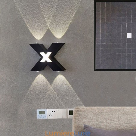Applique murale Art Déco en aluminium, éclairage d'intérieur vers le haut et vers le bas Applique murale Art Déco en aluminium, éclairage d'intérieur vers le haut et vers le bas