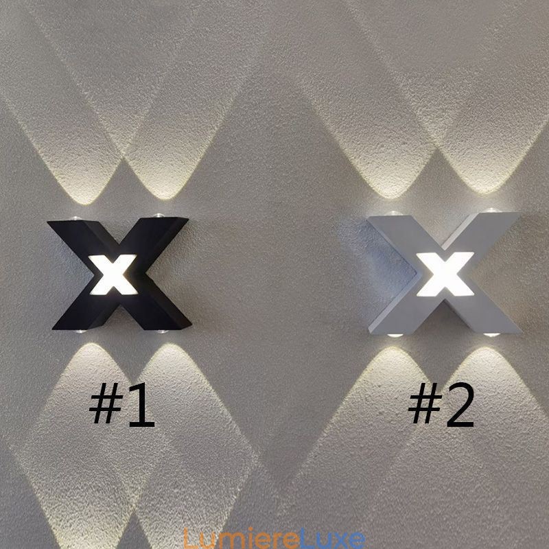 Applique murale Art Déco en aluminium, éclairage d'intérieur vers le haut et vers le bas