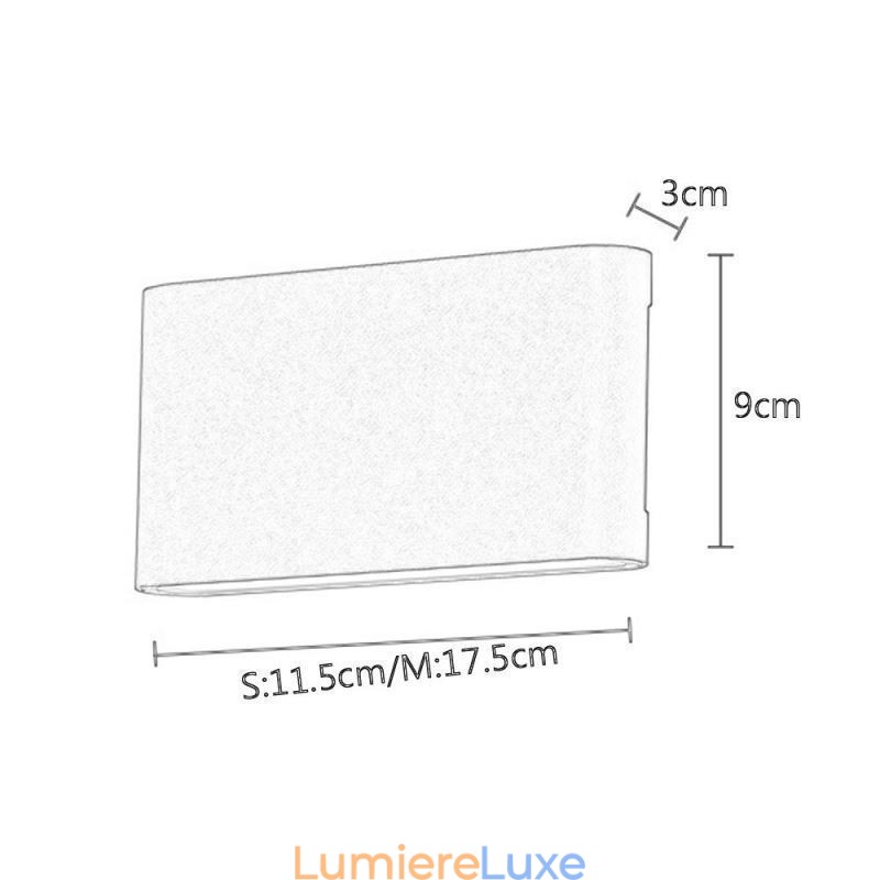 Applique murale d'intérieur moderne et simple en aluminium, imperméable et artistique