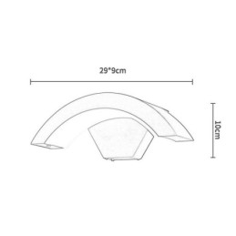Applique murale de jardin minimaliste en aluminium, imperméable, en forme de croissant