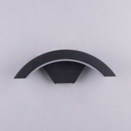 Applique murale de jardin minimaliste en aluminium, imperméable, en forme de croissant