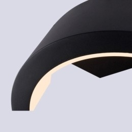 Applique murale de jardin minimaliste en aluminium, imperméable, en forme de croissant
