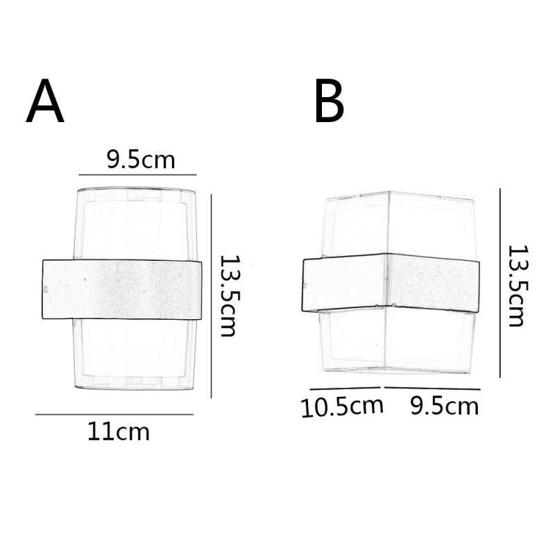 Applique murale minimaliste en acrylique, lampe murale étanche pour patio