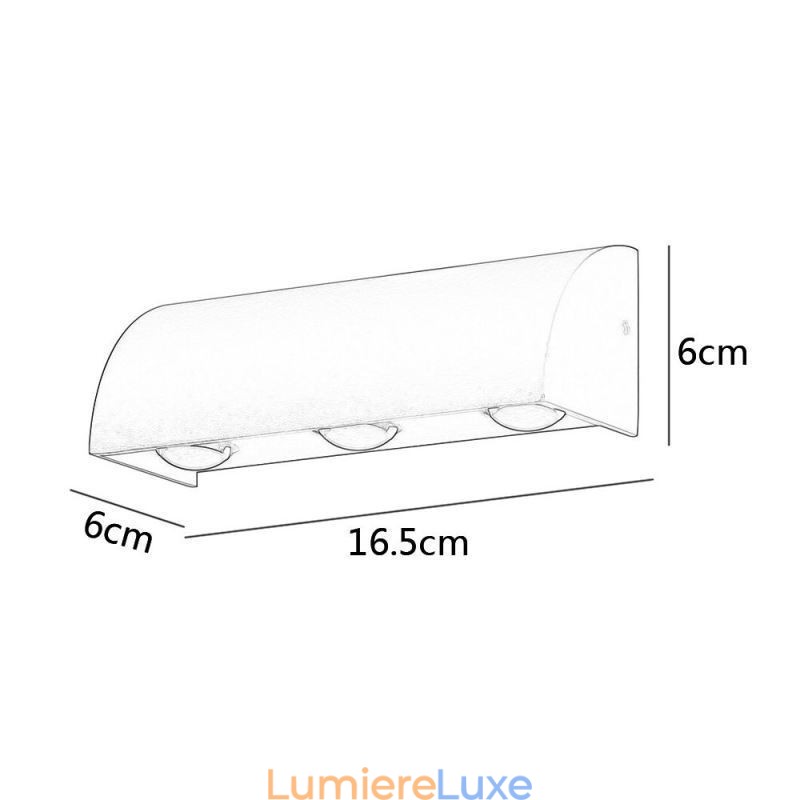 Applique murale étanche en aluminium pour escaliers