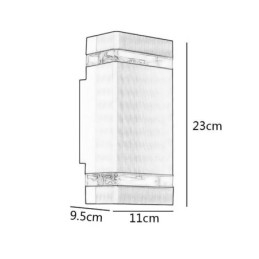 Appliques murales simples en aluminium, lampe murale étanche pour cour, porche