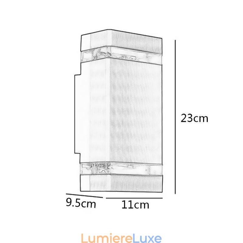 Appliques murales simples en aluminium, lampe murale étanche pour cour, porche