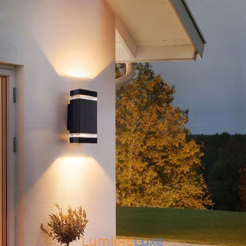 Appliques murales simples en aluminium, lampe murale étanche pour cour, porche