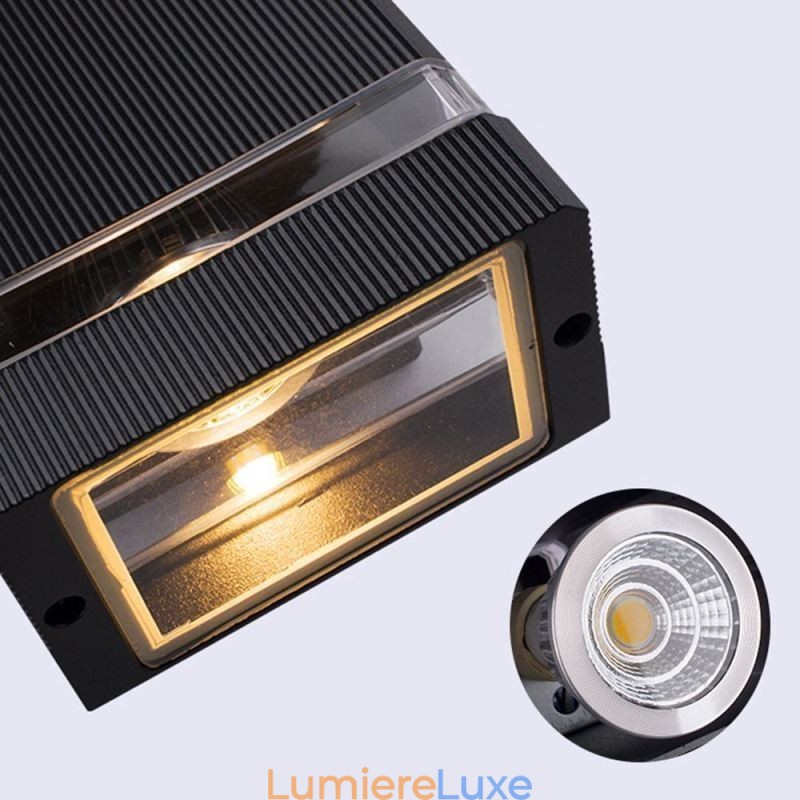 Appliques murales simples en aluminium, lampe murale étanche pour cour, porche