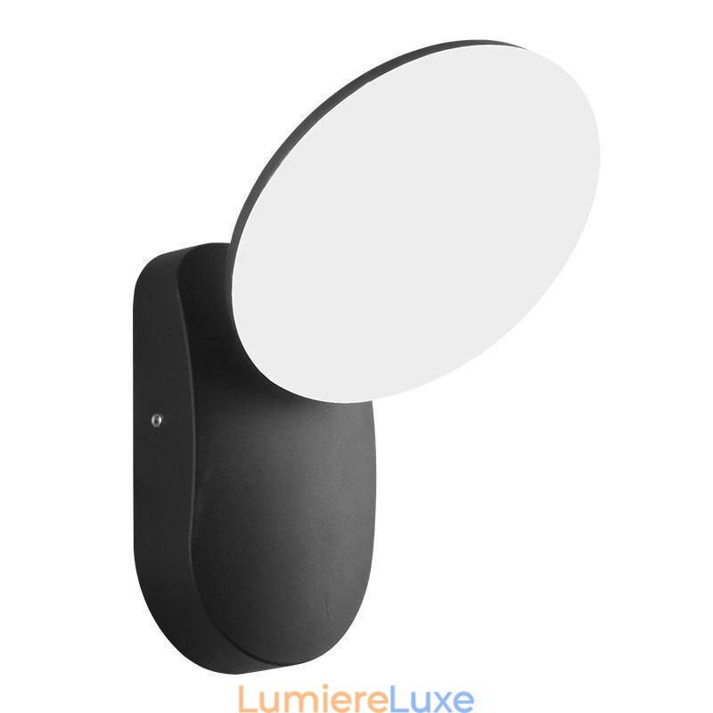 Applique murale de jardin moderne et minimaliste en aluminium, imperméable, en forme de croissant