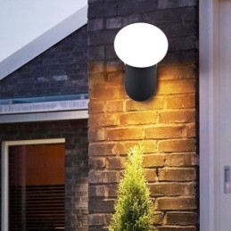 Applique murale de jardin moderne et minimaliste en aluminium, imperméable, en forme de croissant