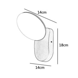 Applique murale de jardin moderne et minimaliste en aluminium, imperméable, en forme de croissant