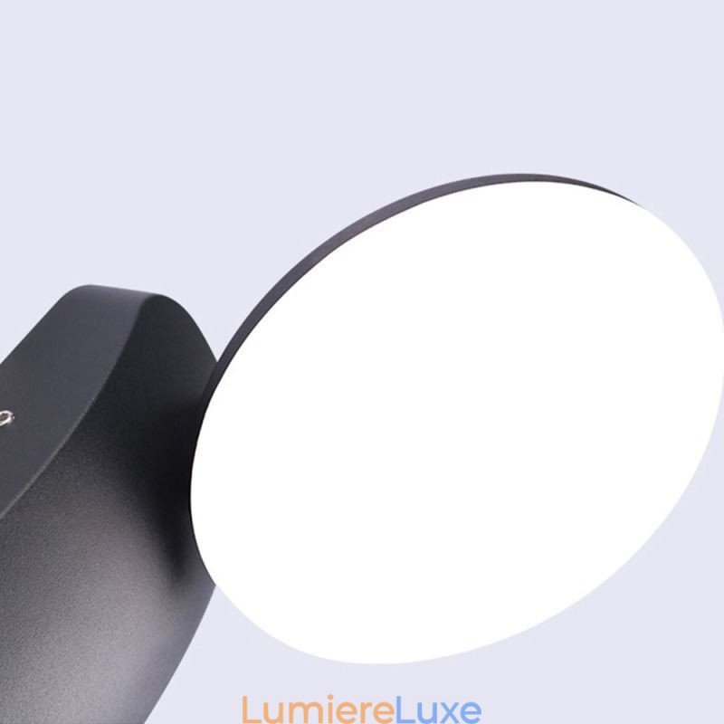 Applique murale de jardin moderne et minimaliste en aluminium, imperméable, en forme de croissant