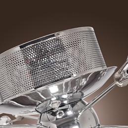 Plafonnier moderne contemporain en métal chromé et cristal
