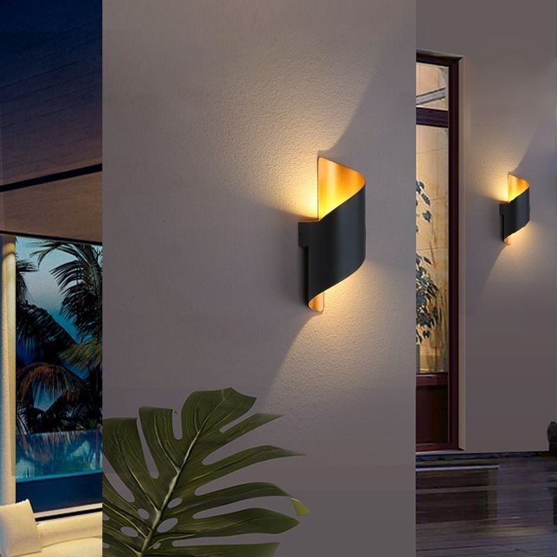 Appliques murales en aluminium, lampe murale étanche pour cour, porche