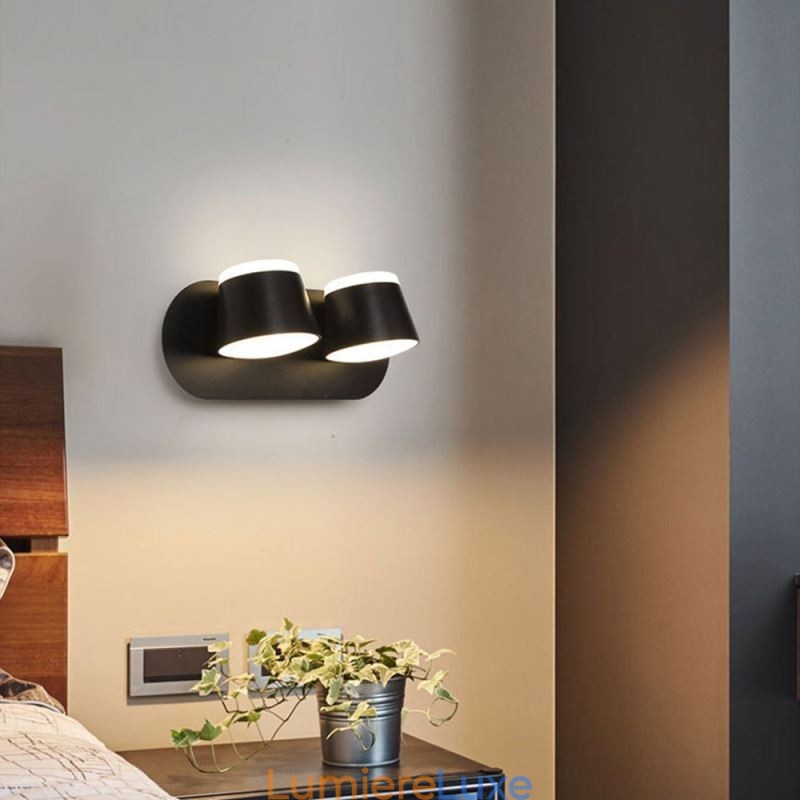 Applique murale moderne rotative en aluminium